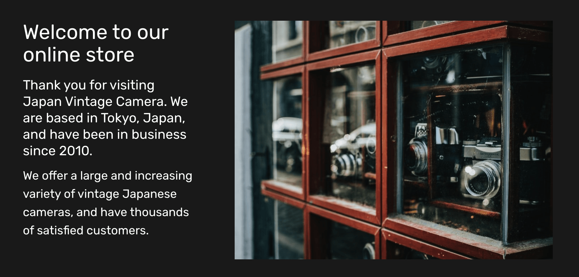 Japan Vintage Camera, Shop, Repairs and YouTube Channel RW Jemmett